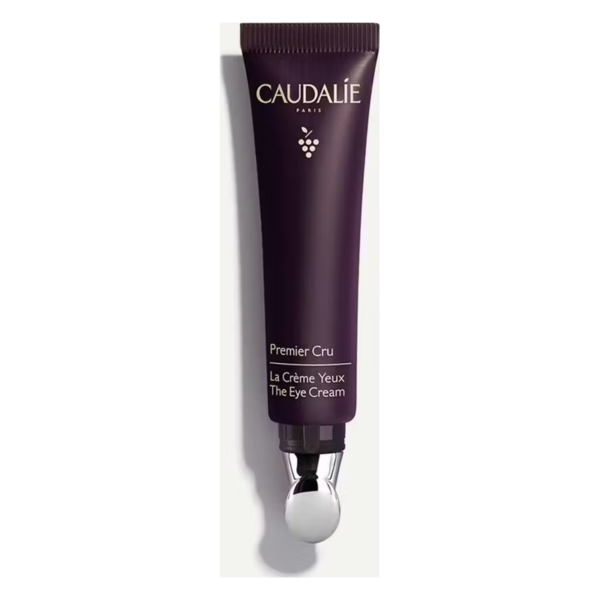 Lila Tube mit Augencreme von Caudalie, deutliche Produktbezeichnung und applikatorartiger Spitze.