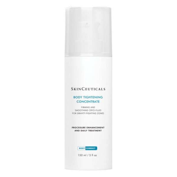 Flasche mit Hautstraffungsfluid von SkinCeuticals, der auf festigende und glättende Eigenschaften hinweist.