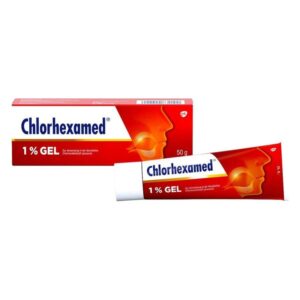 Chlorhexamed 1% Gel in einer Tube und einer Verpackung, zur Anwendung in der Mundhöhle.