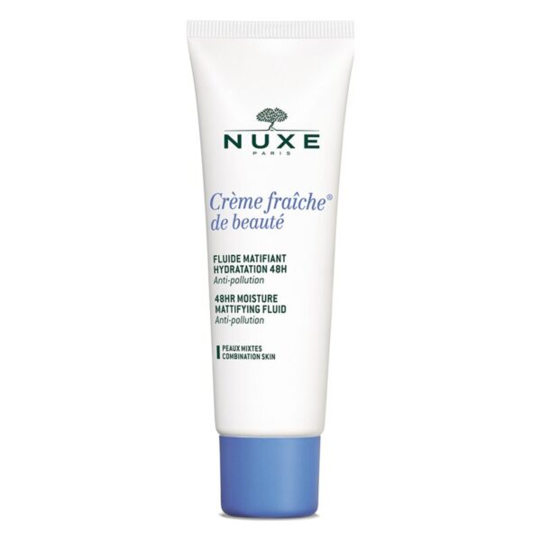 Helle Tube mit mattierender Feuchtigkeitscreme für Mischhaut, Anti-Pollution, 48-Stunden-Hydratation.
