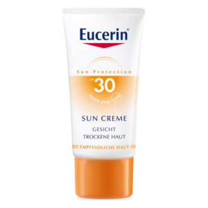 Sonnenschutzcreme von Eucerin für das Gesicht, LSF 30, speziell für trockene und empfindliche Haut.