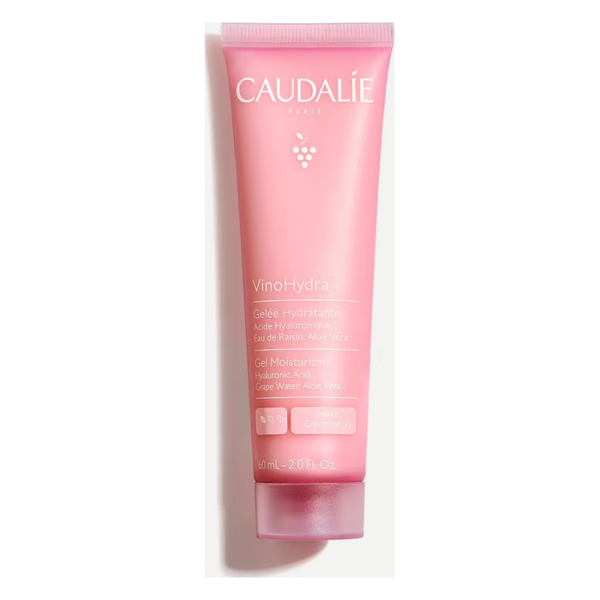 Rosa Tube mit Gelée zur Feuchtigkeitspflege, enthält Hyaluronsäure, Traubenwasser und Aloe Vera, 60 ml.